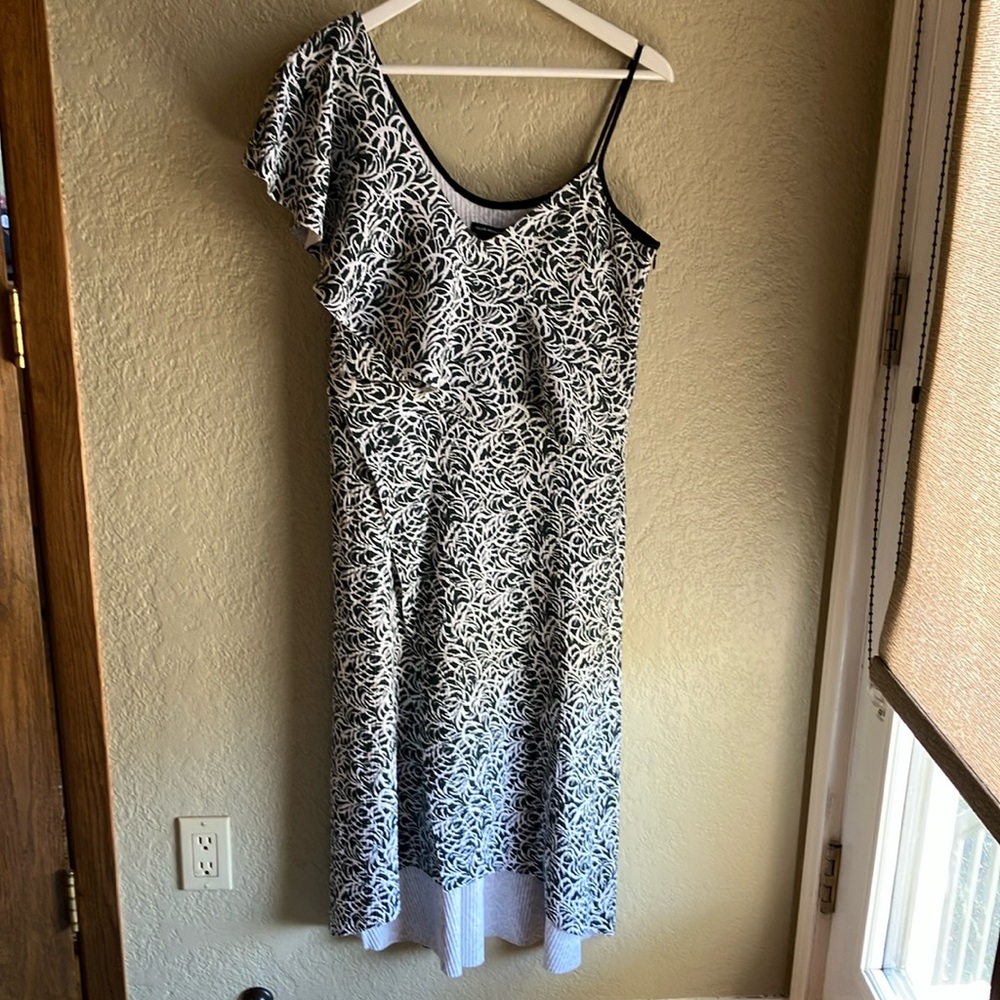 Club Monaco stretch asymmetric dress